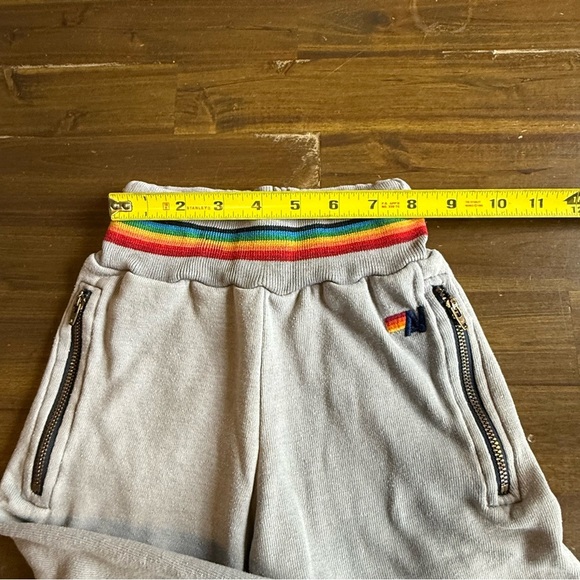 Aviator Nation Gray Sweatpants with Colorful Cuffs - Picture 6 of 8